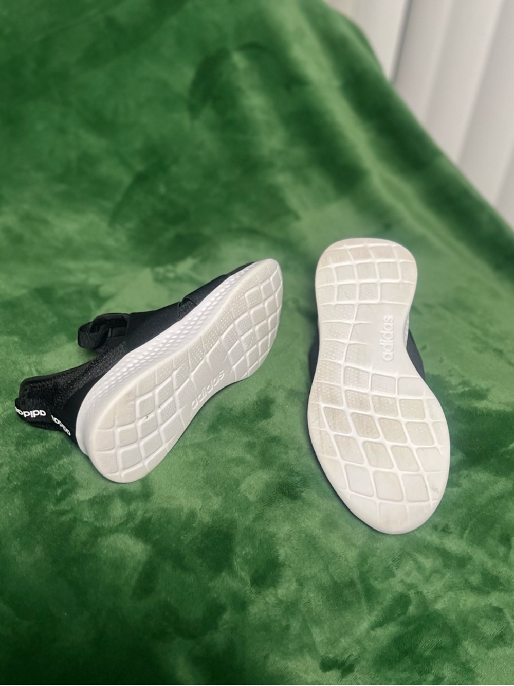 adidas Black and White Slip-On Athletic Sneakers - Picture 7 of 7
